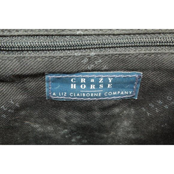 Vintage Crazy Horse Liz Claiborne Black Leather Backpack main image 4